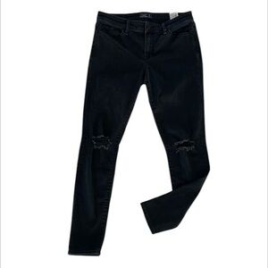 Abercrombie Harper super skinny jeans in black size 28